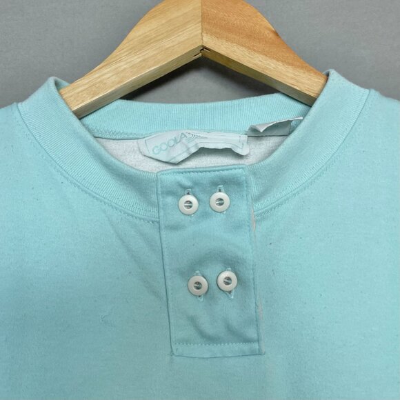 Vintage 80s Shirt Striped FLAWS Pastel Short Sleeves Button Collar Women Retro - Picture 12 of 12